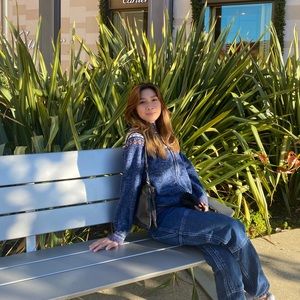 Vintage Blue Zip-up Jacket